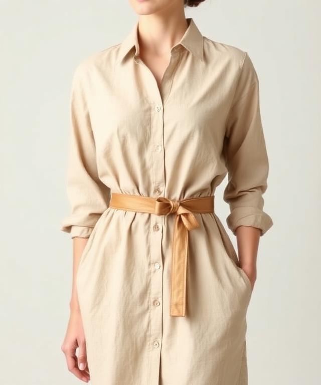 Vestido Camisero Lino