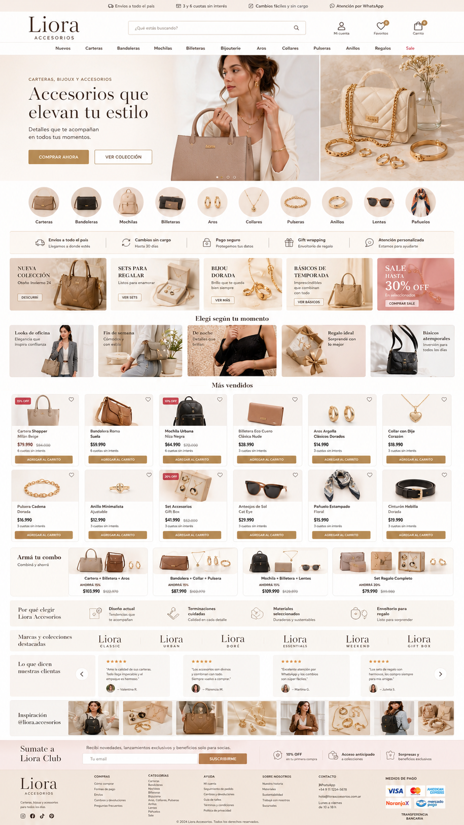Template LIORA ACCESORIOS — Carteras & Accesorios