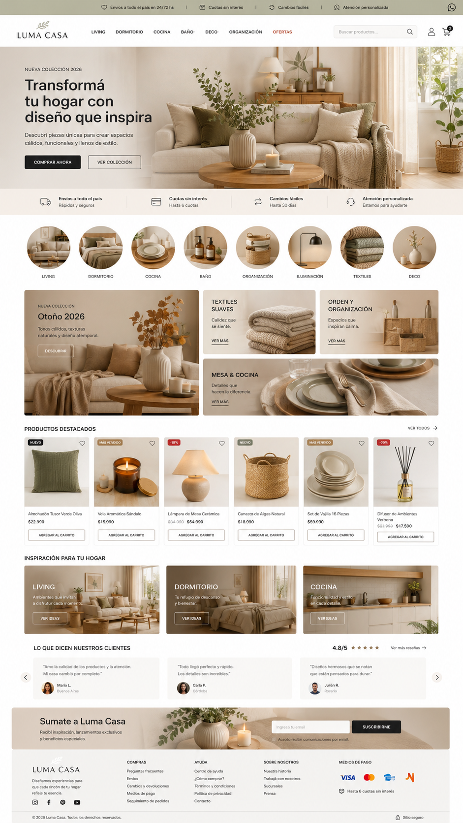 Template HOME & DECO — Hogar & Deco