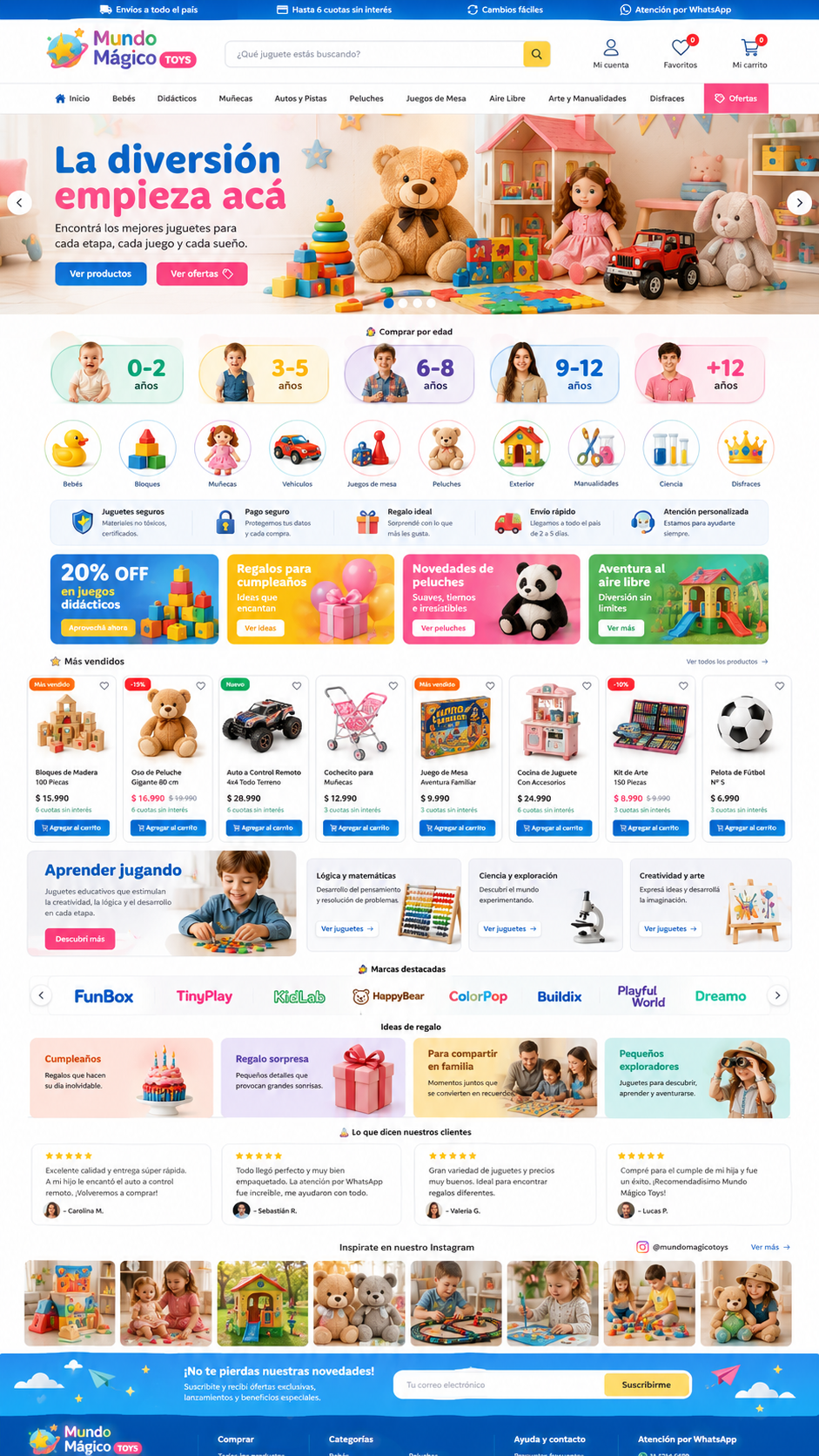 Template MUNDO MÁGICO TOYS — Juguetería